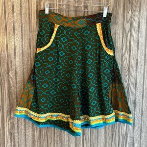 globus Multi-colored Floral Print High Waisted Boho Retro Festival Shorts Bottom